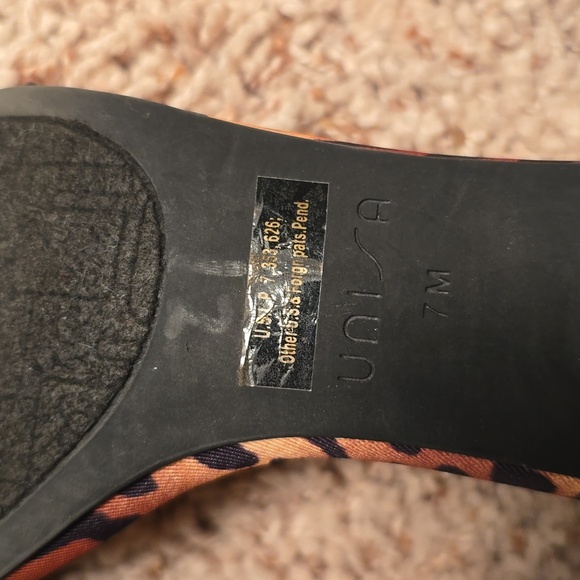 Unisa Animal Print Block Heels EUC Size 7 (#0718) - Picture 7 of 8